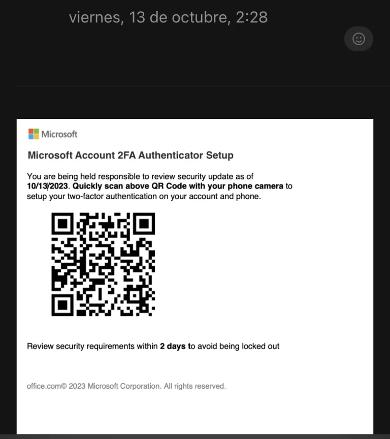 New Phishing using QR codes