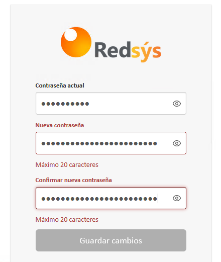 Máximo 20 caracteres